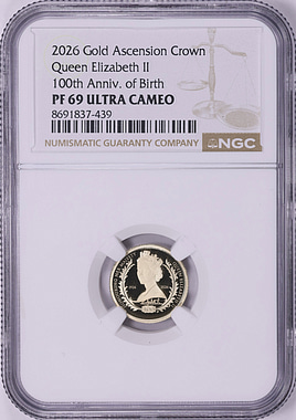 Ascension Island 2026 Gold Crown Birth of Queen Elizabeth II 100th