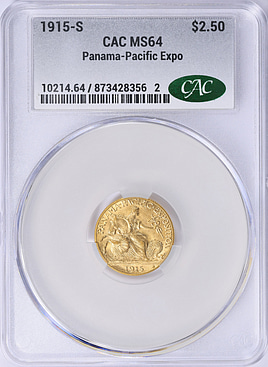 レアMs. Pioneer スエード 14 ネイティブウエスタンUSA 最終値下 1915-S Panama-Pacific Exposition Quarter Eagle CACG MS-64 (Item