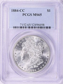 PCGS NCG アンティーク　銀貨　ピアストル 1884-CC Morgan Silver Dollar PCGS MS-65 (Item 2147955