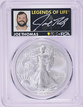2026 $1 Silver Eagle First Strike PCGS MS-70 (Joe Thomas Signed