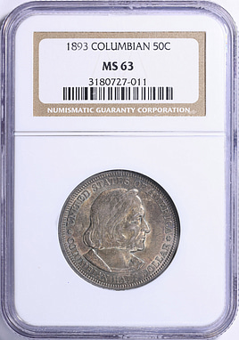 1893 World Columbian Exposition Half Dollar NGC MS-63 (Item