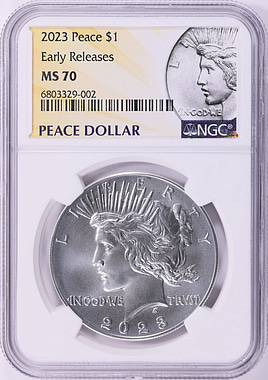 2023 Peace Silver Dollar Early Releases NGC MS-70 | NGC Cert