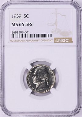 1959 Jefferson Nickel NGC MS-65 5FS (Item 2194575