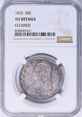 1833 Capped Bust Half Dollar NGC AU Details (Item 2194577