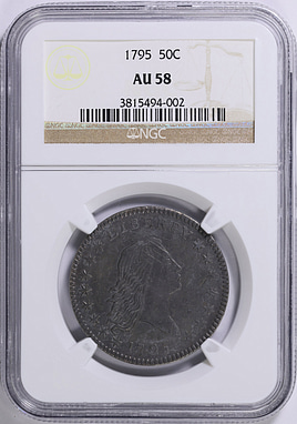 1795 Flowing Hair Half Dollar NGC AU-58