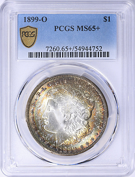 1899-O Morgan Silver Dollar PCGS MS-65+ (Toned) (Item 2204144
