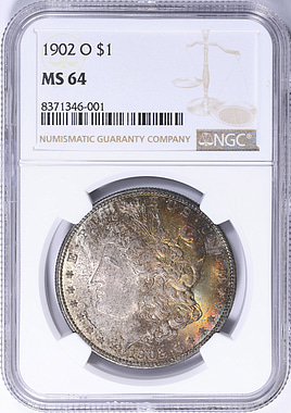 1902-O Morgan Silver Dollar NGC MS-64 (Toned) (Item 2226004