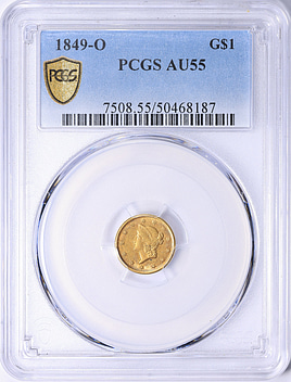 1849-O Liberty Gold Dollar PCGS AU-55 (Item 2231560