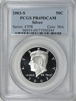 2003-S Kennedy Half Dollar Silver PCGS Proof-69 DCAM (Item 223212