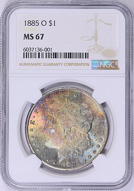 1885-O Morgan Silver Dollar NGC MS-67 (Toned) (Item 2236502