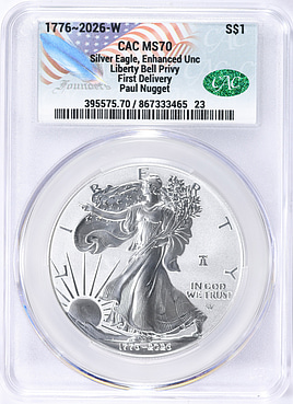2026-W $1 Silver Eagle Enhanced Uncirculated Finish Liberty Bell