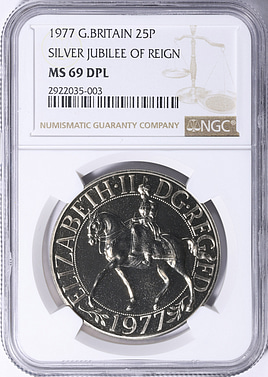 Great Britain 1977 25 Pence Queen Elizabeth II's Silver Jubilee KM