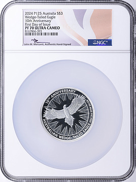 Australia 2024-P125 Silver $3 Wedge-Tailed Eagle 10th Anniversary