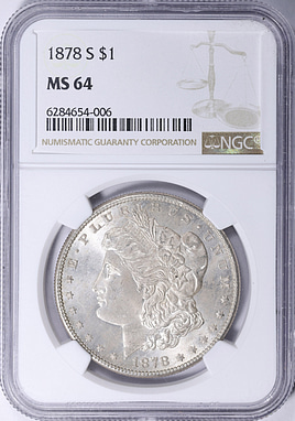 1878-S Morgan Silver Dollar NGC MS-64 (Item 2239425