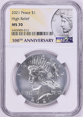 2021 Peace Silver Dollar 100th Anniversary NGC MS-70 (Item 2240871