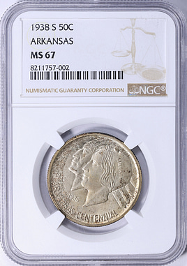 1938-S Arkansas Centennial Half Dollar NGC MS-67 (Item 2244159