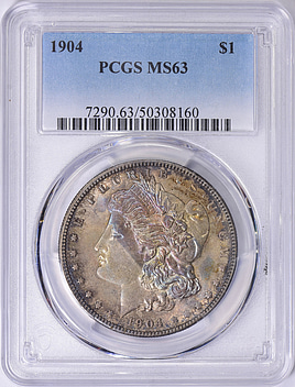 1904 Morgan Silver Dollar PCGS MS-63 (Toned) (Item 2250909