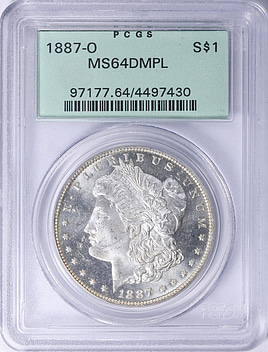 1887-O Morgan Silver Dollar PCGS MS-64 DMPL OGH (Item 2254410