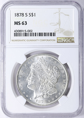 1878-S Morgan Silver Dollar NGC MS-63 (VSS VAM-17C) | NGC Cert