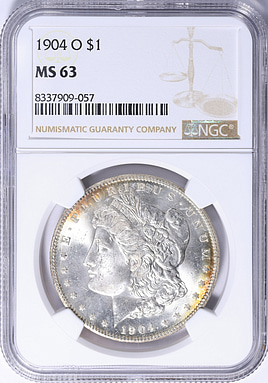 1904-O Morgan Silver Dollar NGC MS-63 (Toned) (Item 2254952