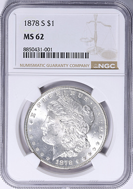 1878-S Morgan Silver Dollar NGC MS-62 (Item 2262873