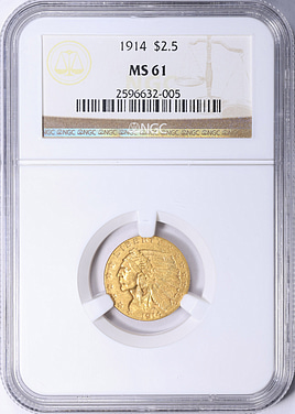 1914 Indian Gold Quarter Eagle NGC MS-61 (Item 2277705