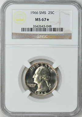 1966 Washington Quarter SMS NGC MS-67 ☆ (Item 229337