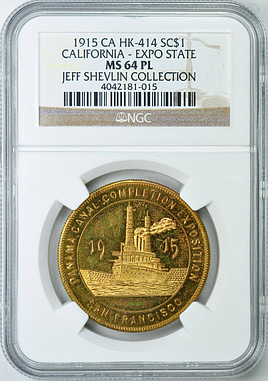 California Exposition State 1915-CA SC$1 HK-414 NGC MS-64 PL Jeff
