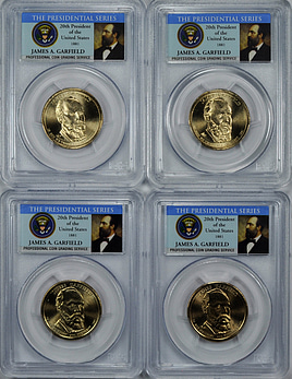 2011-P and 2011-D Presidential Dollar James A. Garfield - First