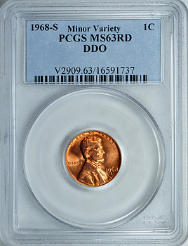 1968-S Lincoln Cent Doubled Die Obverse PCGS MS-63 RD (Item 25094