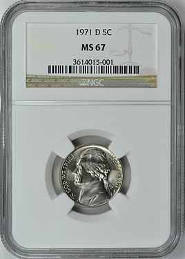 1971-D Jefferson Nickel NGC MS-67 (Item 45230) | GreatCollections