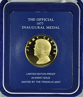 1977 Jimmy Carter Inaugural Medal in Gold by Franklin Mint (AGW