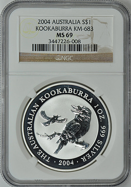 Australia 2004 S$1 Silver Kookaburra KM-683 NGC MS-69 (Item 67578