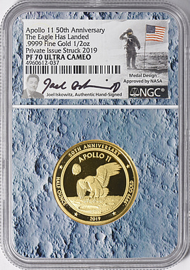 2019 Gold 1/2oz. Apollo 11 The Eagle Has Landed 50th Anniversary ...