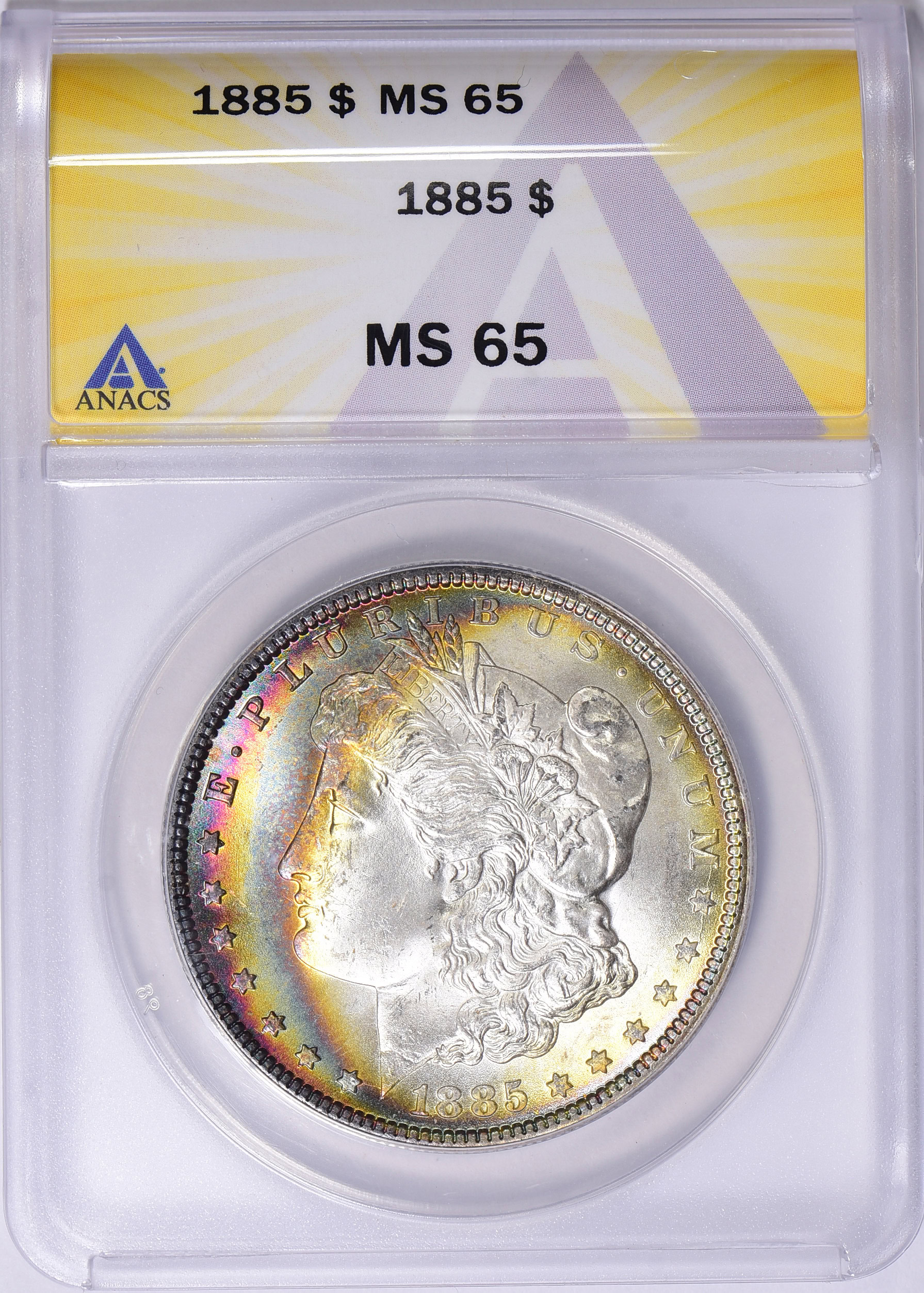 1885 Morgan Silver Dollar ANACS MS-65 (Toned) (Item 1652245 ...