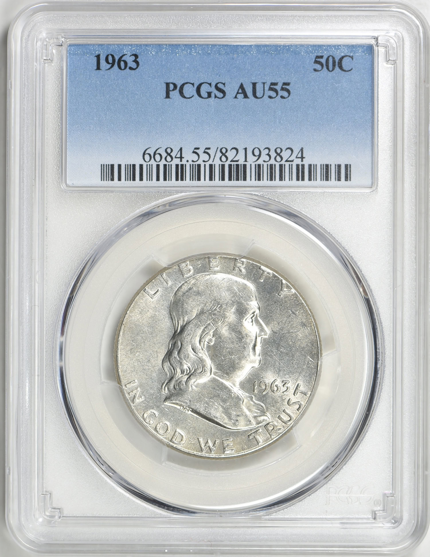 1963 Franklin Half Dollar PCGS AU55 (Item 417088) GreatCollections