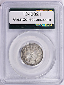 Japan Year 6 (1873) Silver 20 Sen Type 1 Connected Y-24 PCGS