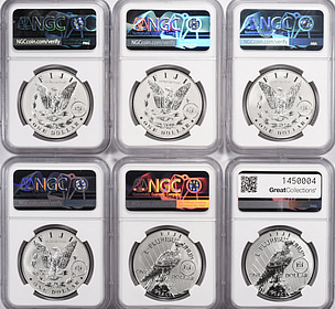 Fiji 2022 Silver Morgan and Peace Dollar Reverse Proof Set NGC