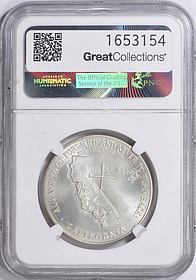 1963 Silver 33mm Padre Junipero Serra 250th Anniversary Medal SWO