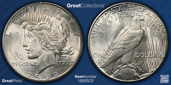 1922年・1924年 平和銀貨 3枚セット 1922-S Peace Silver Dollar Tripled Reverse VAM-3 Top 50 PCGS MS-63