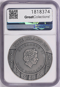 Niue 2021-MW Silver $5 Woman Warrior Mulan Antiqued NGC MS-70 (ASW
