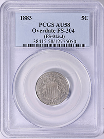 Benchmark Series 2013 Nickel 3 個セット（5） 1883/2 Shield Nickel Overdate FS-304 (FS-013.3) PCGS AU-58 (Item