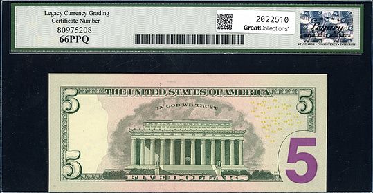 Fr. 1996-F (MFD Block) 2013 $5 Atlanta Federal Reserve Note Rios / Lew ...
