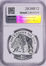 Ascension Island 2024 Silver $1 (From Damstra Fractional Buffalo