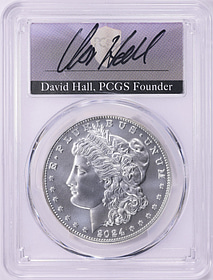定価7万円 Carrs Sterling Silver 20x15cm 新品 2024 Morgan Silver Dollar First Day of Issue PCGS MS-70 (David