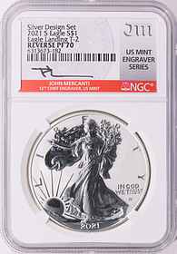 2021-S $1 Silver Eagle Reverse Proof Type 2 Designer Edition NGC