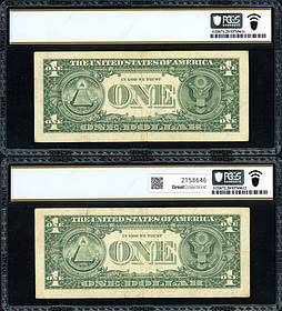 Fr. 3001-B★ & 3002-B★ 2013 $1 New York Federal Reserve Error Star Note ...