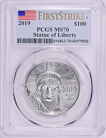 2019 $100 One-Ounce Platinum American Eagle First Strike PCGS MS