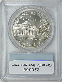 1993-P Thomas Jefferson Silver Dollar (From 250th Anniversary Set