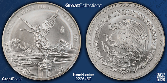 Mexico 1998-Mo Silver Onza Libertad KM-613 NGC MS-70 (Item 2226460